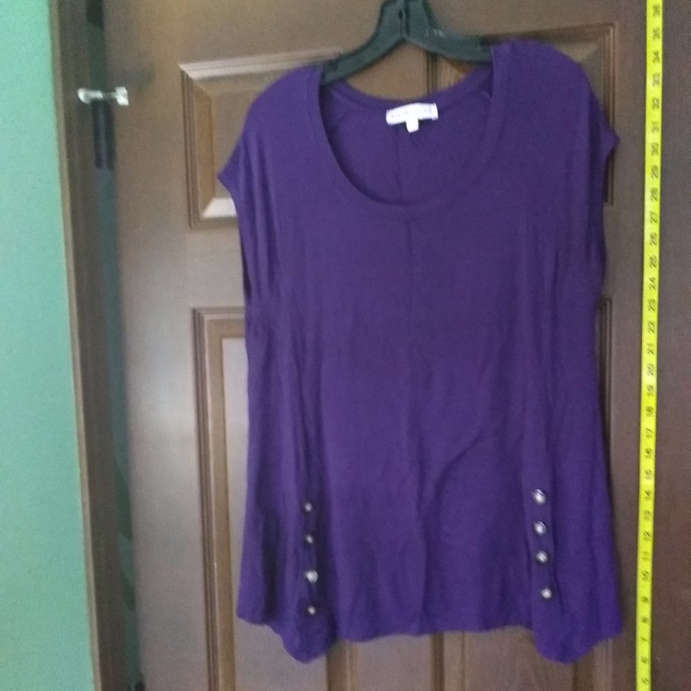 PURPLE sleeveless blouse